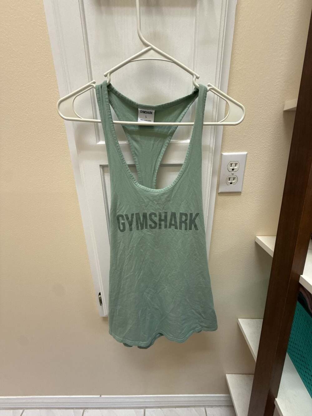 Gymshark Women's Green Racerback Tank Top Size L